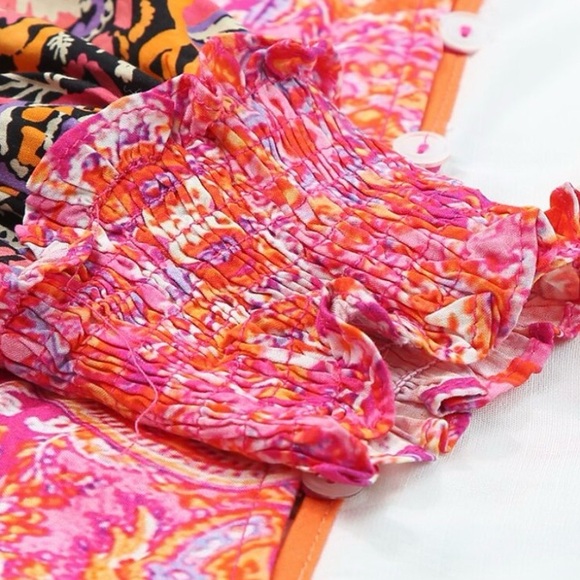 Floral and Paisley Button-Up Blouse - Picture 4 of 5